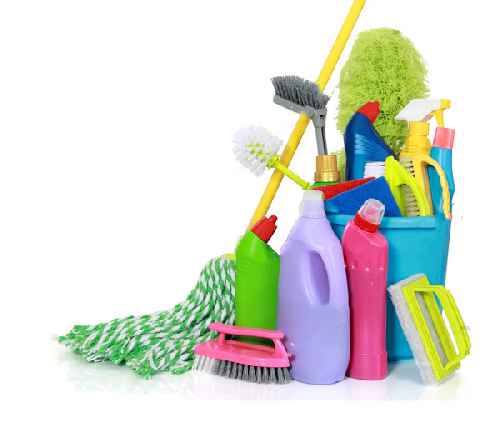 Cabin store cleaning material and detergents