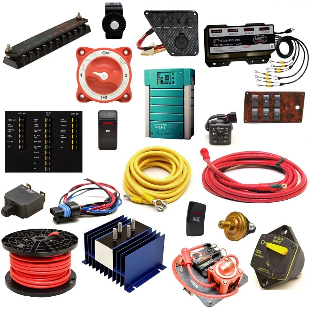 Marine electrical products and panels
