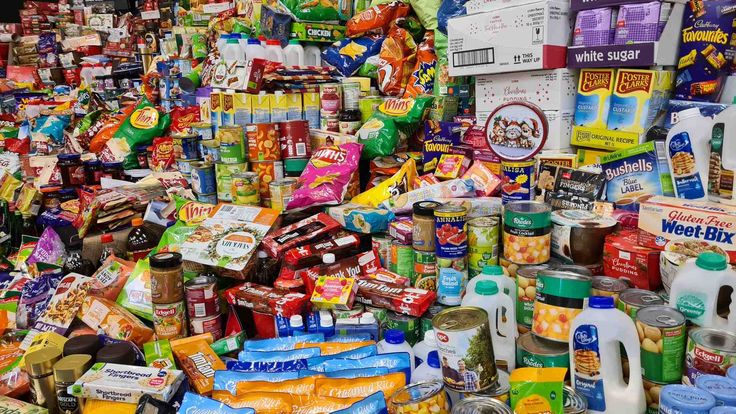 Cargo vessel loaded with provisions & store supplies