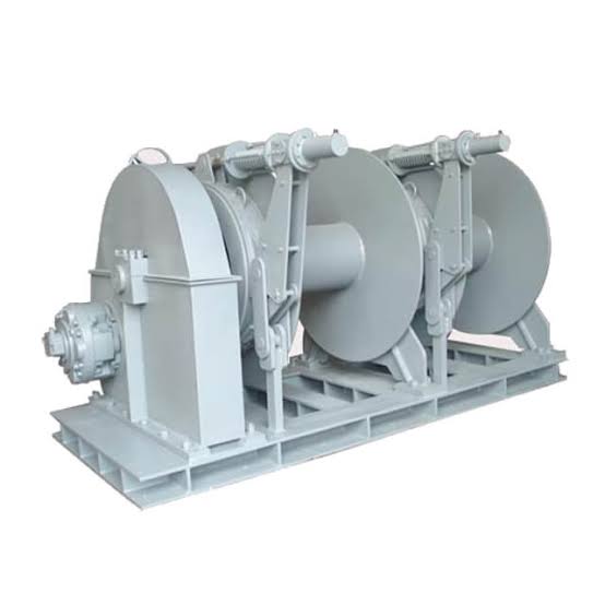 Mooring anchor winch double drum