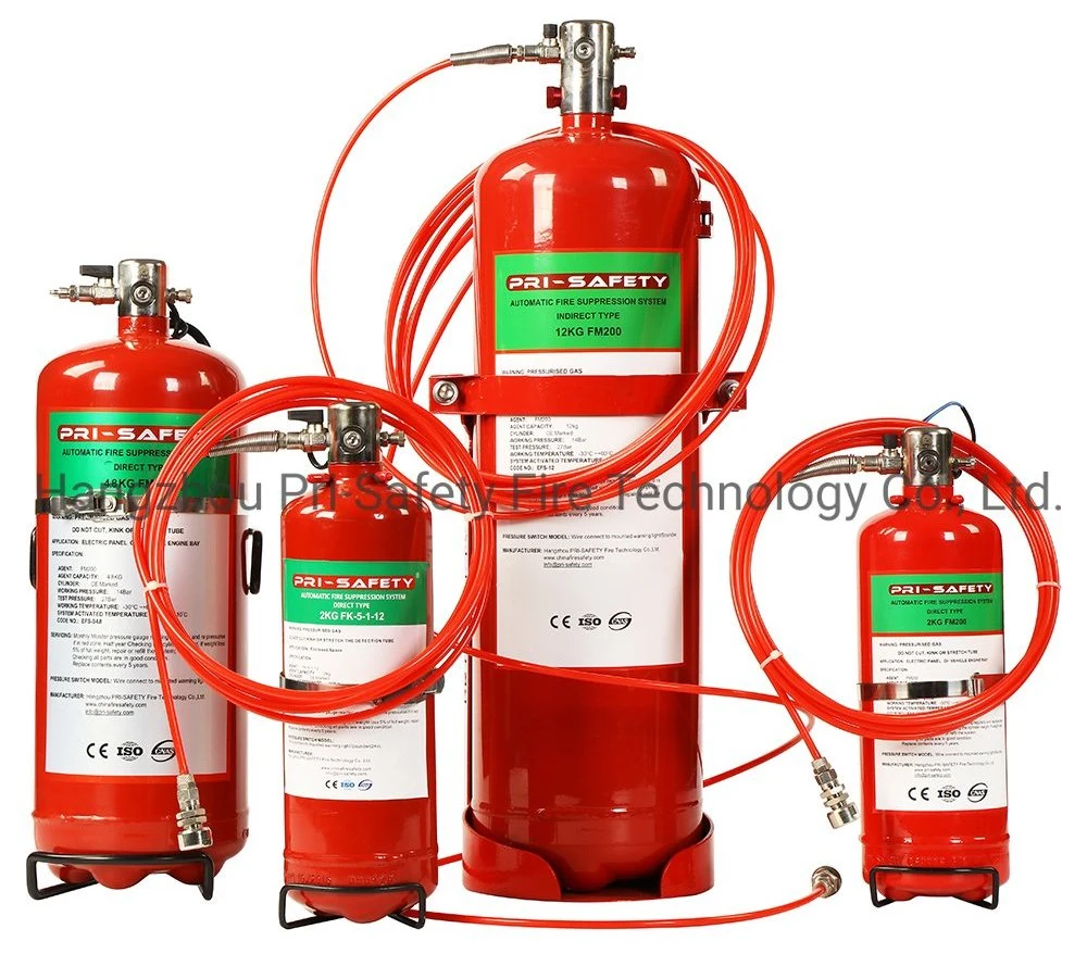 FM200 fire suppression cylinders
