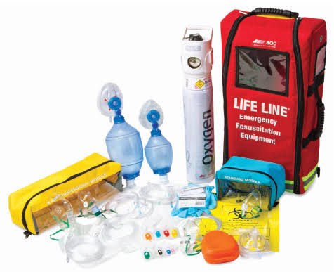 Emergency resuscitation equipment bag