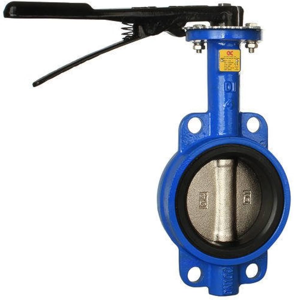 Butterfly valve with lever handle