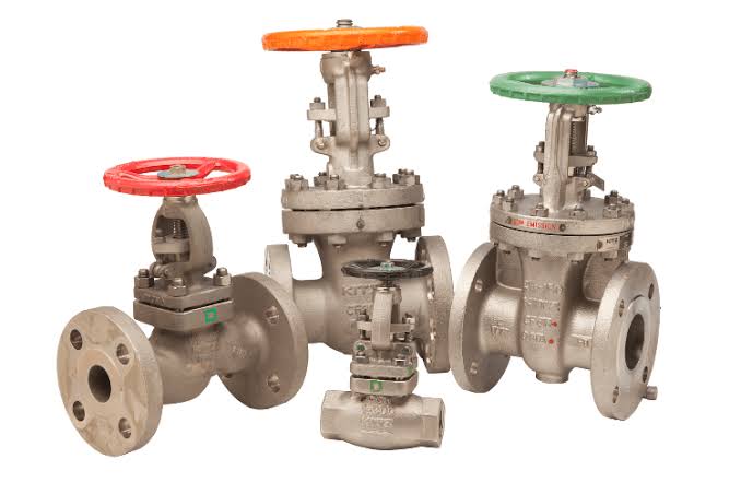 Gate globe and ball valves set
